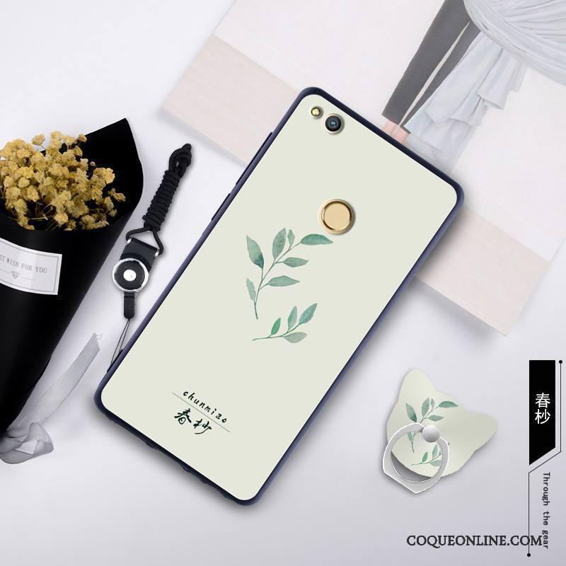 Huawei P8 Lite 2017 Coque Dessin Animé Fluide Doux Jeunesse Protection Silicone Créatif Vert