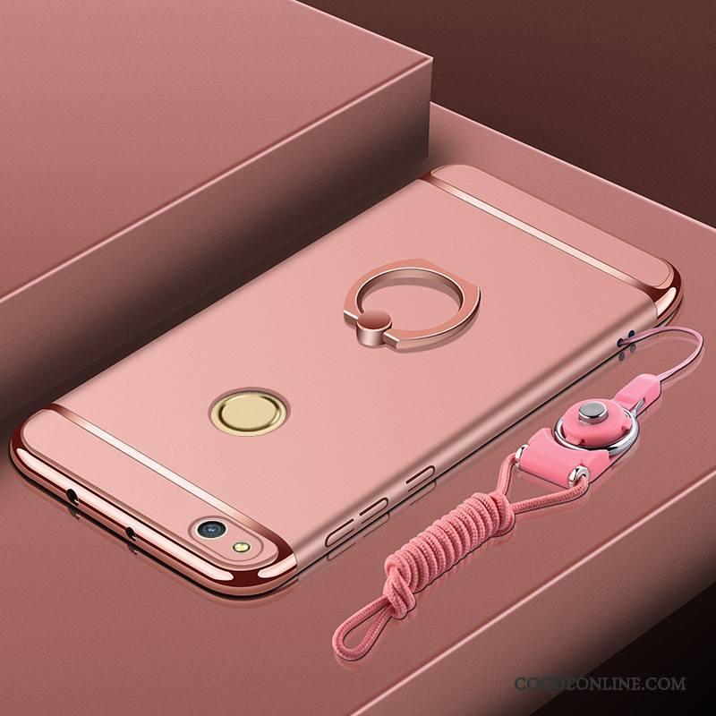 Huawei P8 Lite 2017 Délavé En Daim Jeunesse Incassable Coque De Téléphone Rose Tout Compris Étui