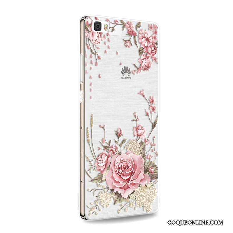 Huawei P8 Lite Incassable Coque De Téléphone Fluide Doux Jeunesse Rose Étui Téléphone Portable