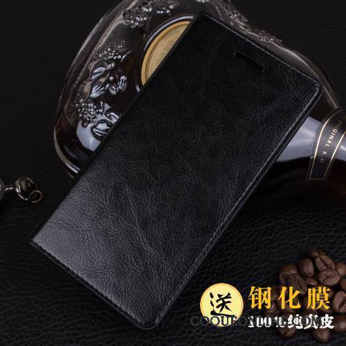 Huawei P8 Lite Incassable Protection Étui En Cuir Tout Compris Coque De Téléphone Clamshell Noir