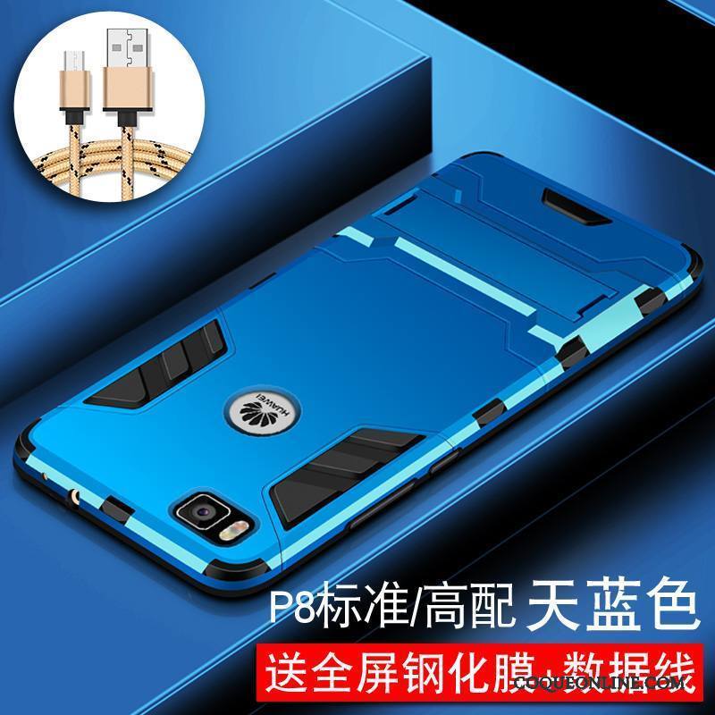 Huawei P8 Lite Jeunesse Protection Bleu Haute Coque De Téléphone Étui Incassable