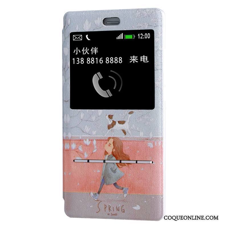 Huawei P8 Lite Peinture Étui Clamshell Coque Rose Téléphone Portable Jeunesse