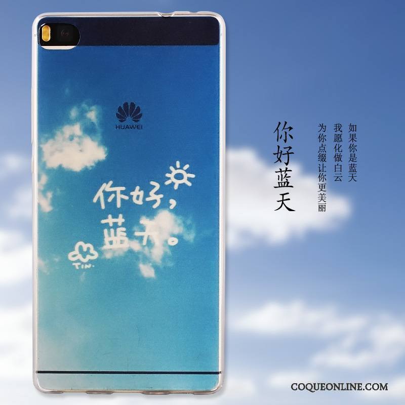 Huawei P8 Protection Coque Peinture De Téléphone Étui Haute Bleu