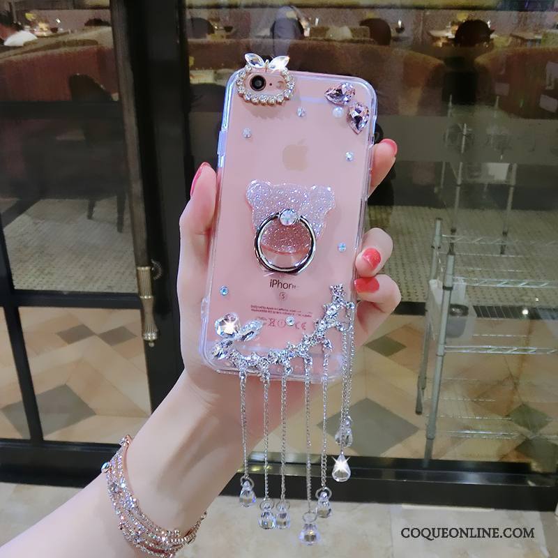 Huawei P9 Anneau Ours Coque De Téléphone Transparent Tout Compris Rose Bleu