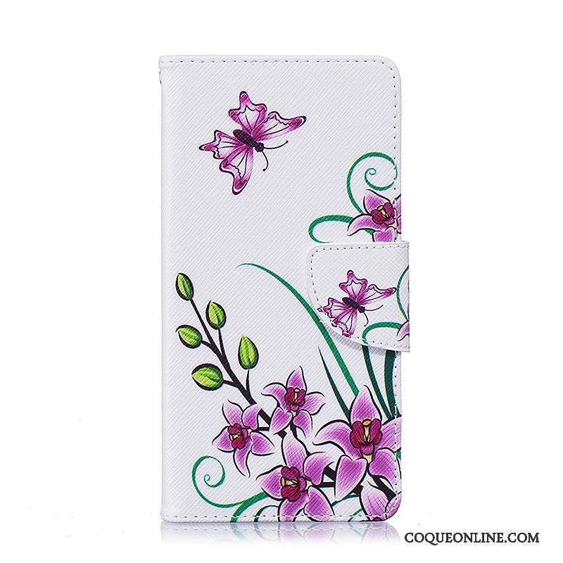 Huawei P9 Coque Peinture Housse Protection Étui Dessin Animé Violet Étui En Cuir