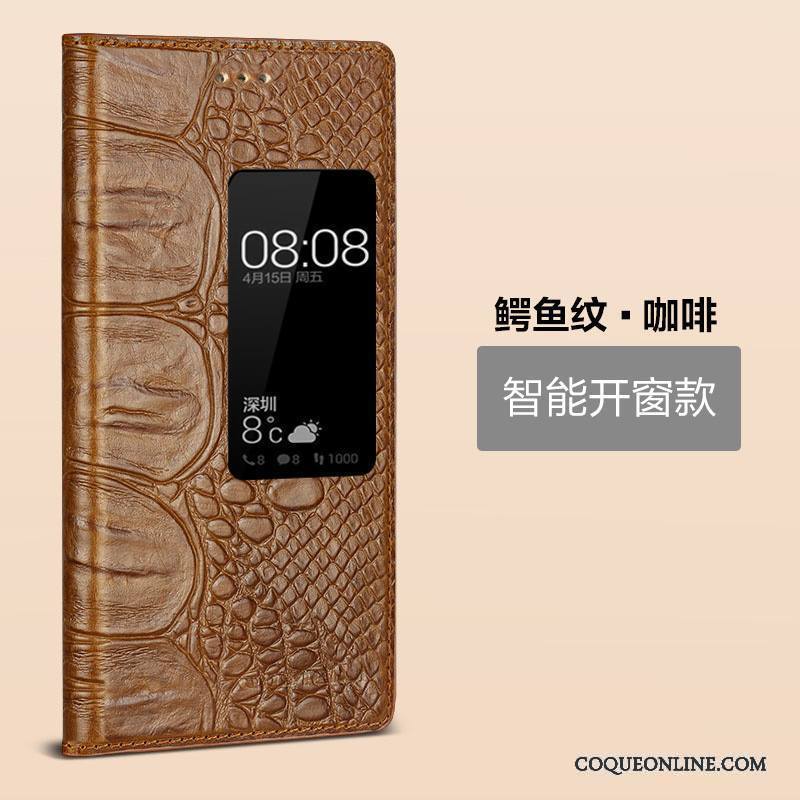 Huawei P9 Coque Protection Cuir Véritable Housse Business Étui En Cuir Incassable Téléphone Portable