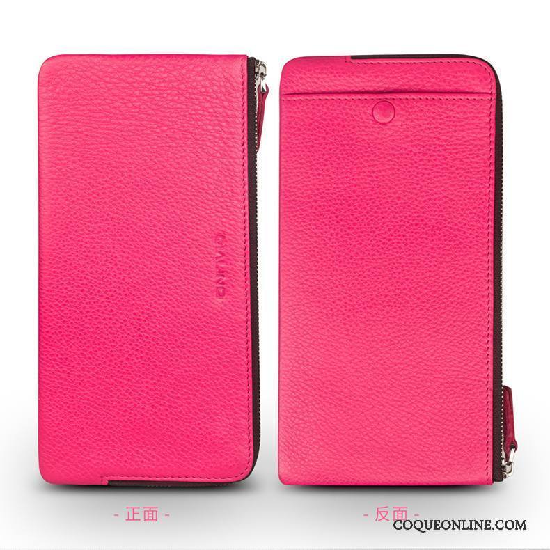 Huawei P9 Coque Sac Rouge Téléphone Portable Business Cuir Véritable Protection Étui En Cuir