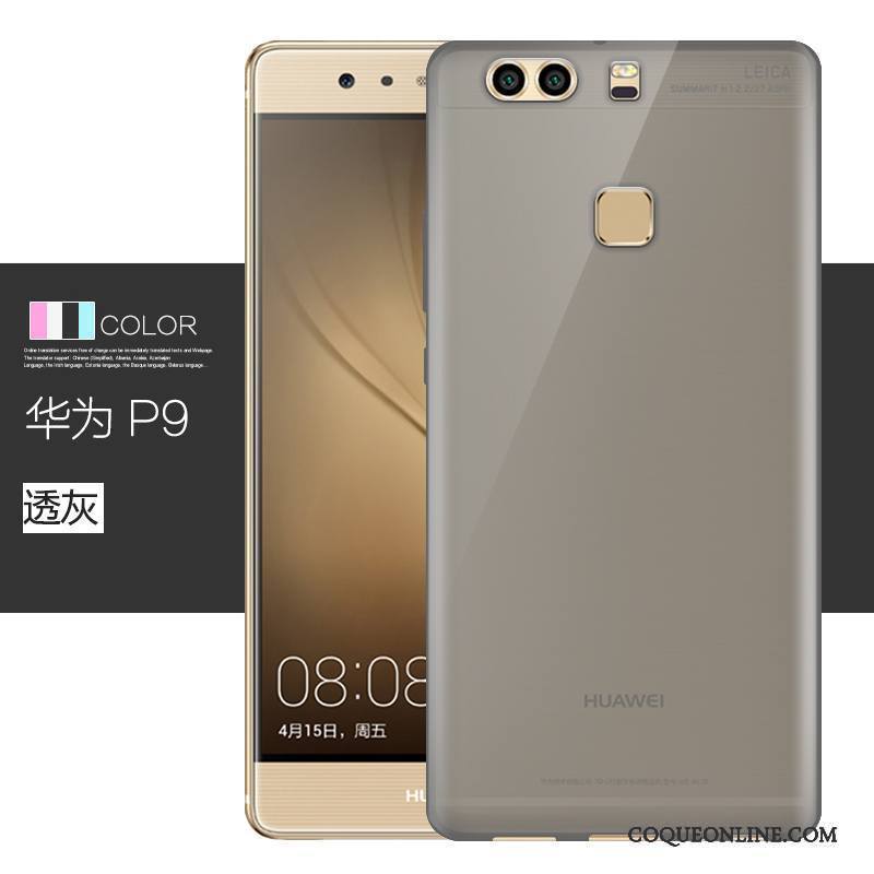 Huawei P9 Coque Étui Protection Border Gris De Téléphone Incassable