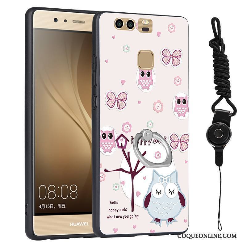 Huawei P9 Coque Étui Rose Protection Tendance Difficile Peinture Ornements Suspendus