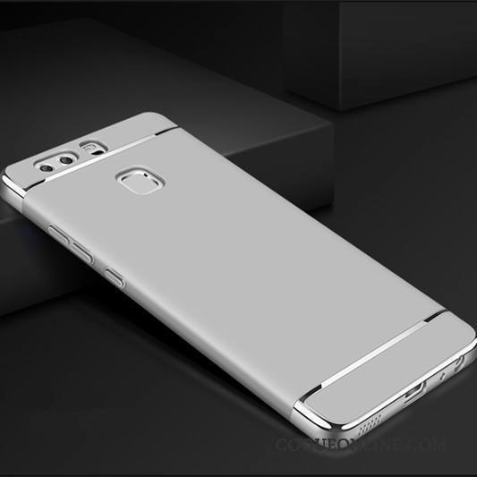 Huawei P9 Plus Argent Coque De Téléphone Pu Étui Difficile Protection Tout Compris