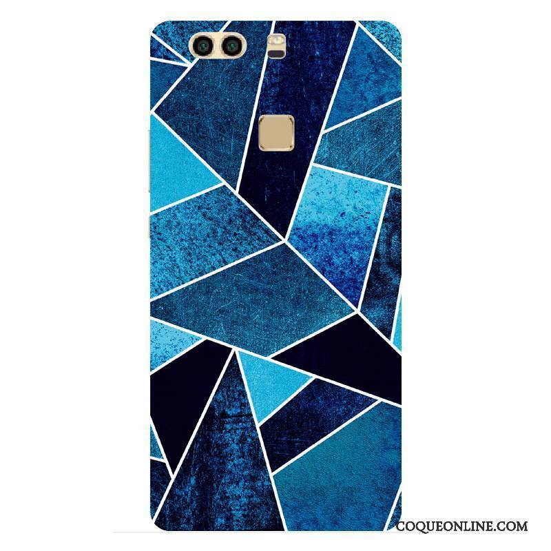 Huawei P9 Plus Bleu Protection Difficile Couleur Simple Coque De Téléphone Délavé En Daim