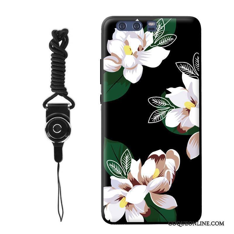 Huawei P9 Plus Noir Marque De Tendance Étui Coque De Téléphone Silicone Protection Ornements Suspendus