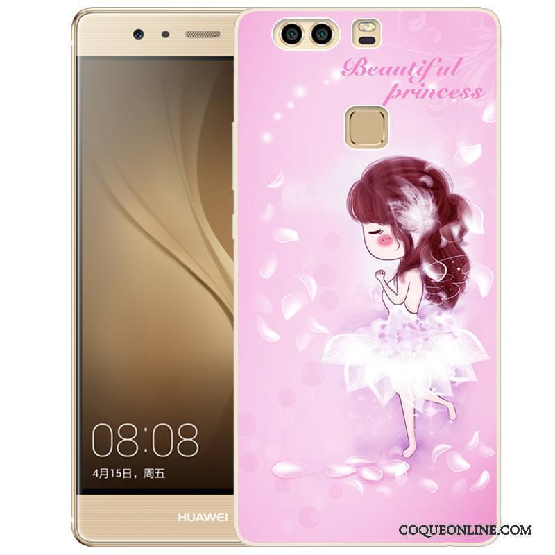 Huawei P9 Plus Peinture Rose Fluide Doux Silicone Coque De Téléphone Téléphone Portable Étui