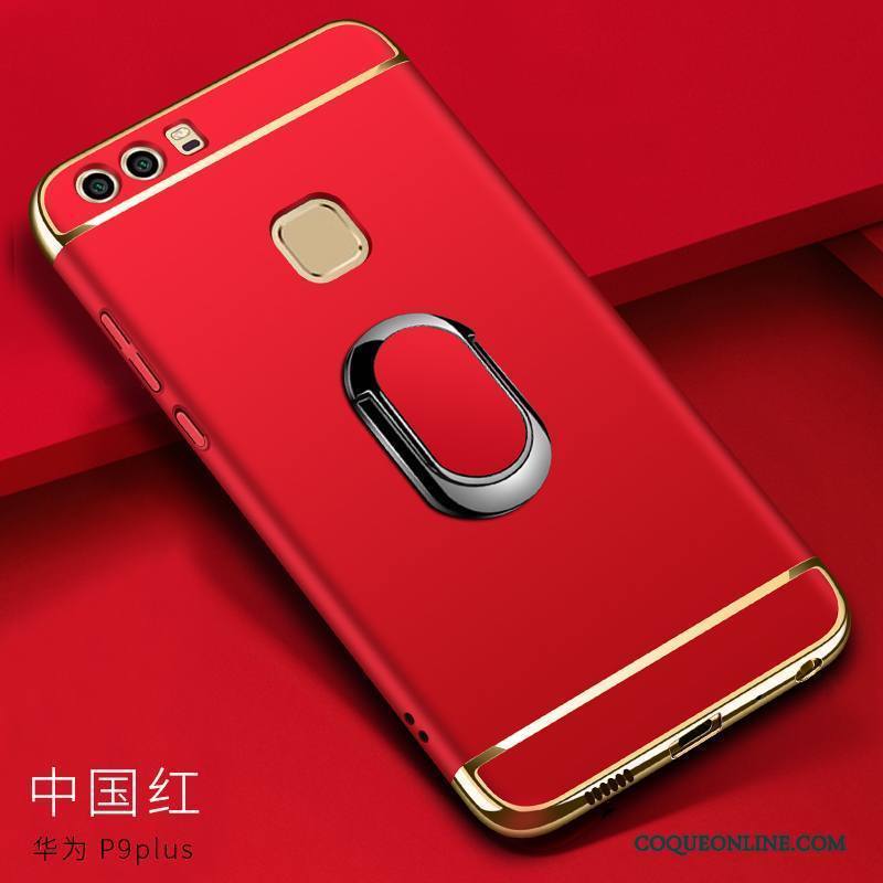 Huawei P9 Plus Protection Difficile Coque De Téléphone Incassable Rouge Magnétisme