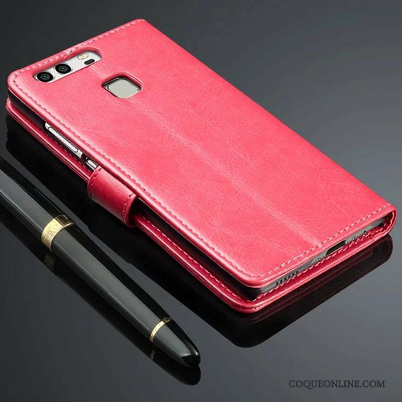 Huawei P9 Plus Étui Rouge Protection Téléphone Portable Housse Incassable Coque