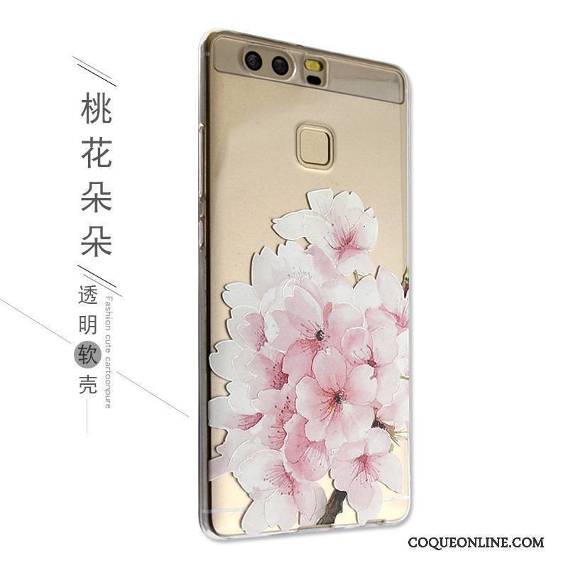 Huawei P9 Étui Gaufrage Dessin Animé Silicone Charmant Coque De Téléphone