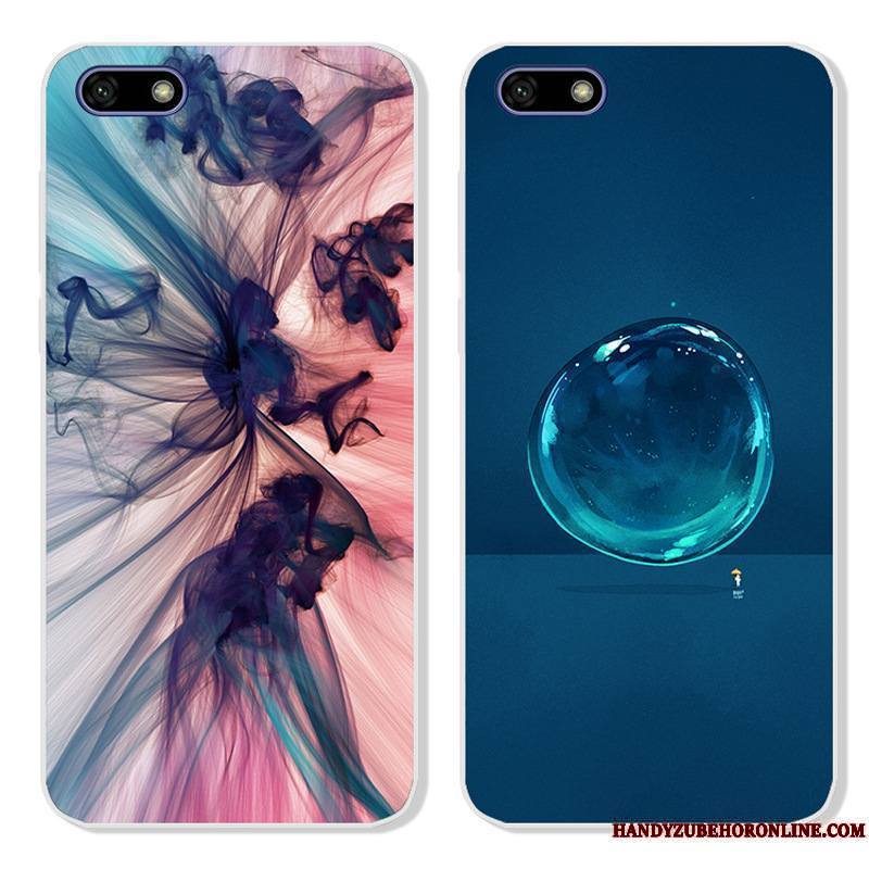 Huawei Y5 2018 Coque Bleu Dessin Animé Étui Protection Incassable De Téléphone