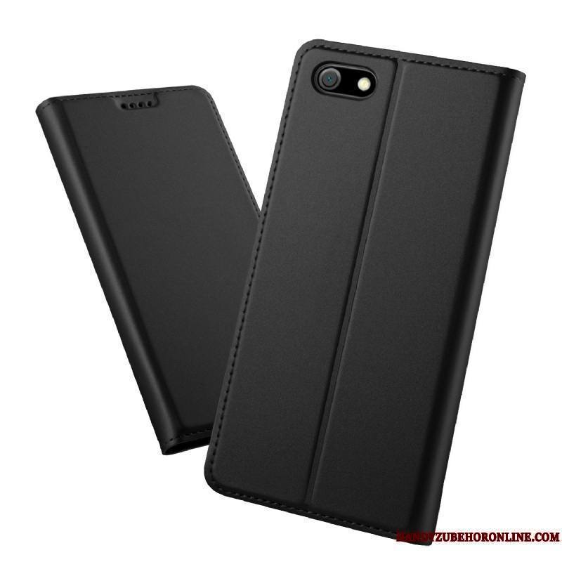 Huawei Y5 2018 Coque De Téléphone Business Carte Noir Housse Étui En Cuir