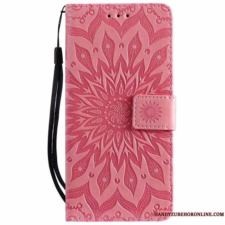 Huawei Y5 2019 Modèle Fleurie Étui En Cuir Incassable Carte Rose Coque De Téléphone Tout Compris