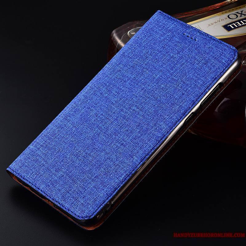Huawei Y6 2018 Clamshell Coque Silicone Fluide Doux Tout Compris Bleu Incassable