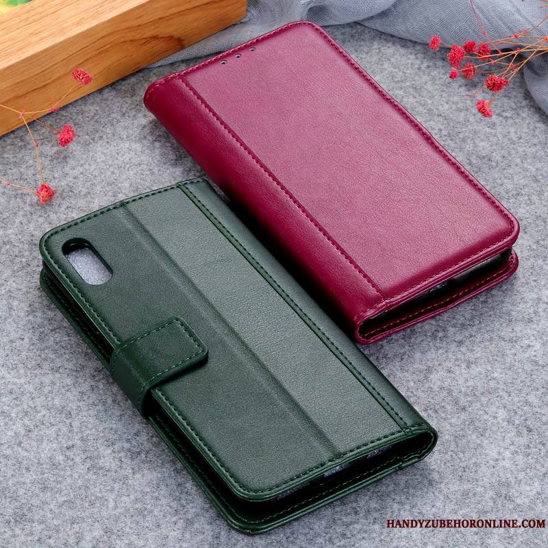 Huawei Y6 2019 Coque Housse Rouge Business Protection Tout Compris Étui Carte