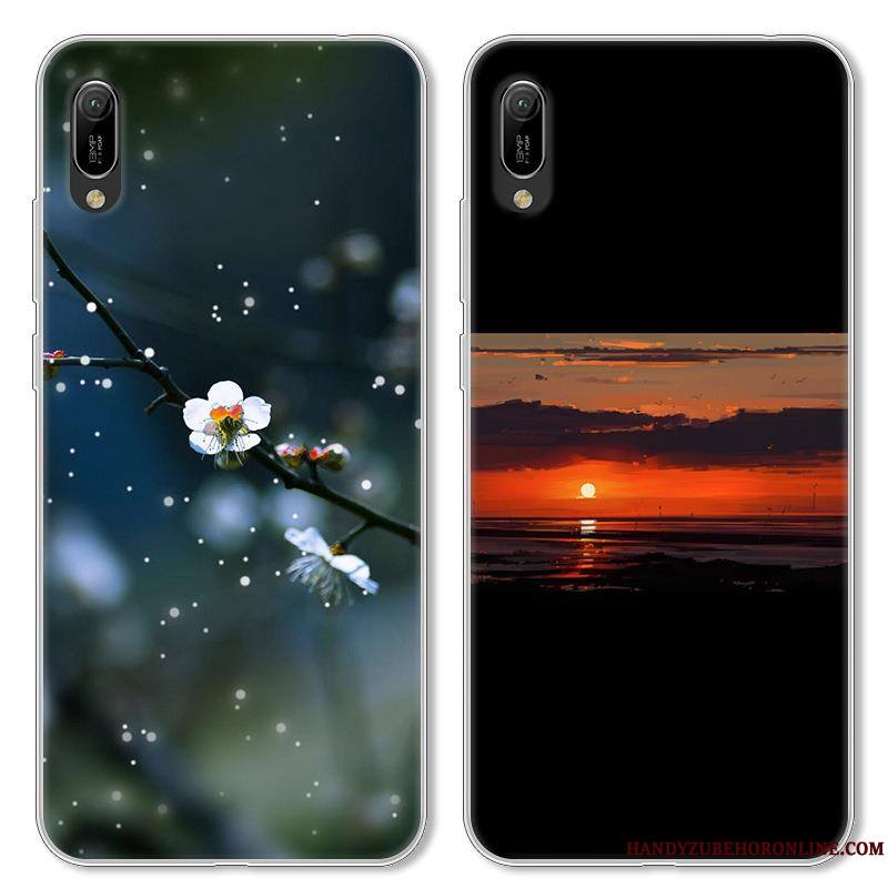 Huawei Y6 2019 Coque Protection Incassable Étui Dessin Animé Personnalité Noir