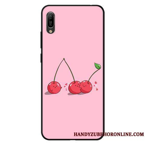 Huawei Y6 2019 Fluide Doux Étui Frais Noir Coque Téléphone Portable Protection