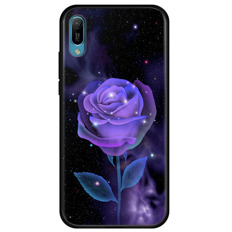 Huawei Y6 2019 Noir Fluide Doux Étui Incassable Mode Coque De Téléphone