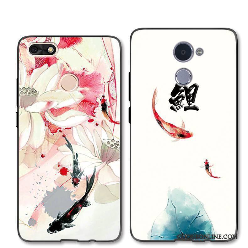 Huawei Y6 Pro 2017 Incassable Encre Peinture Rouge Tout Compris Coque De Téléphone Protection