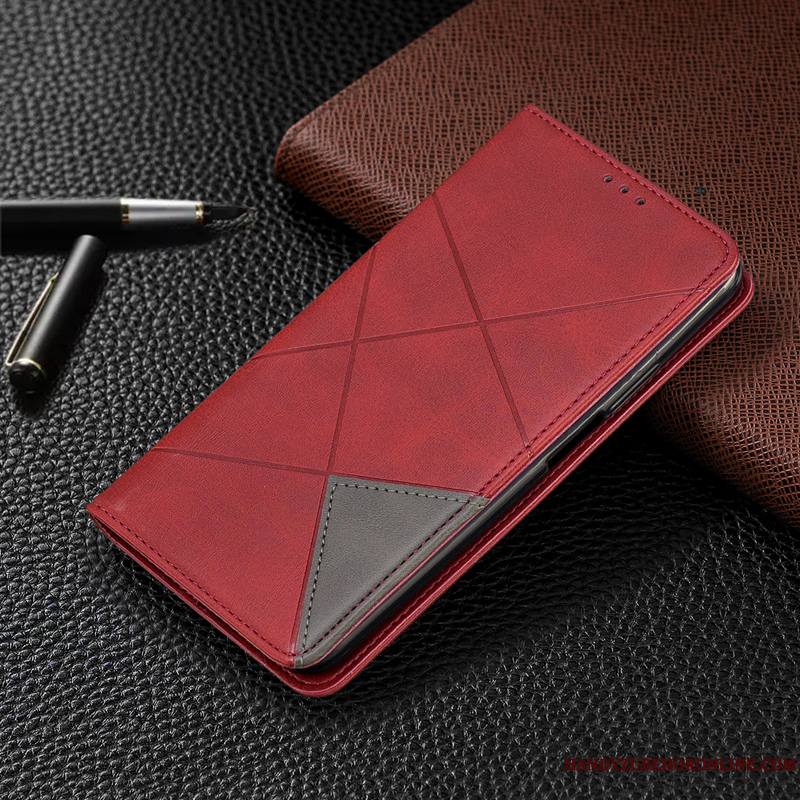 Huawei Y6s Protection Étui En Cuir Housse Coque De Téléphone Rouge Tout Compris