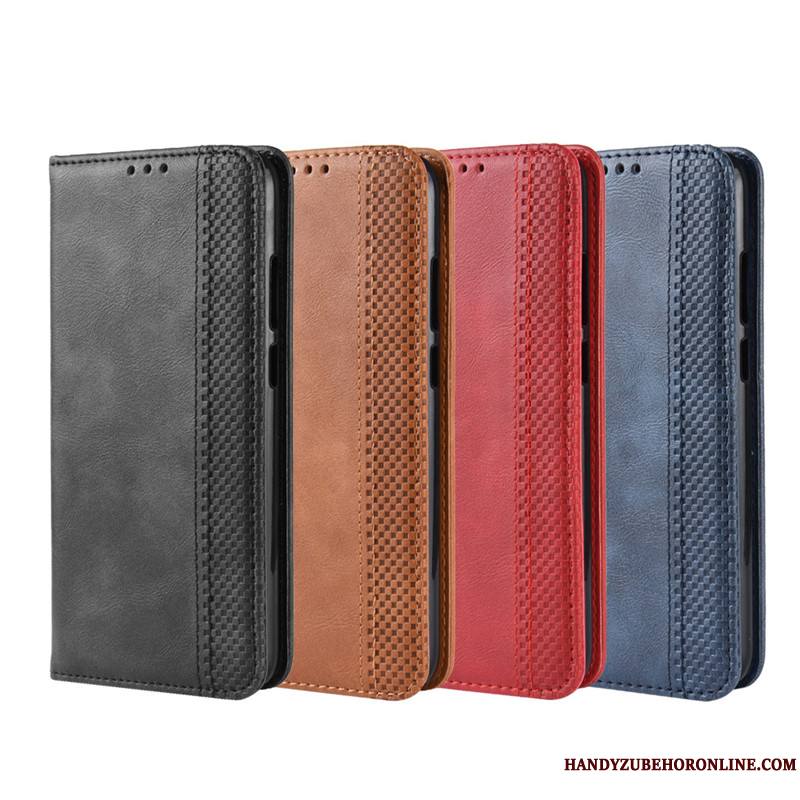 Huawei Y6s Étui En Cuir Protection Boucle Magnétique Housse Noir Coque De Téléphone Incassable