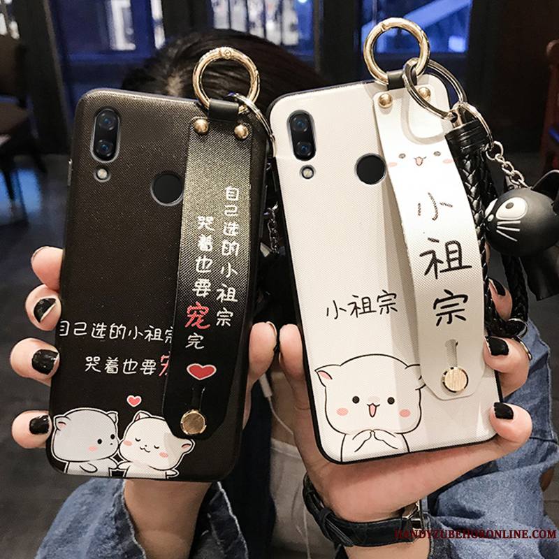 Huawei Y7 2019 Coque De Téléphone Jeunesse Charmant Créatif Tout Compris Noir Dessin Animé