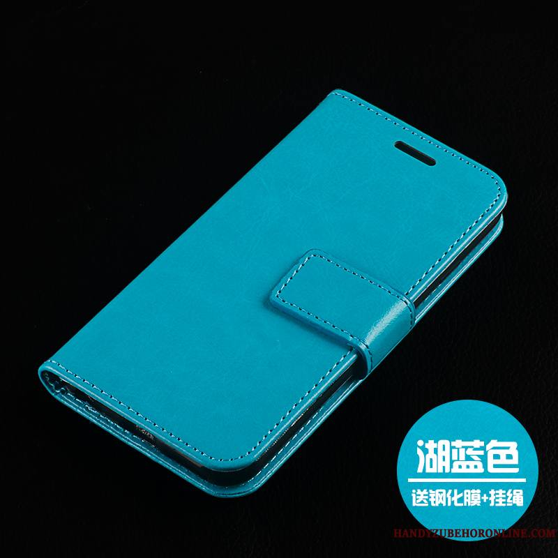 Huawei Y7 2019 Coque Protection Incassable Étui En Cuir Fluide Doux Silicone Tout Compris Bleu