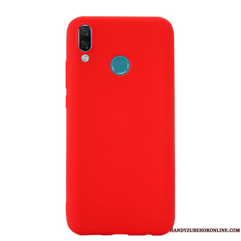 Huawei Y7 2019 Incassable Étui Silicone Rouge Business Coque De Téléphone Fluide Doux