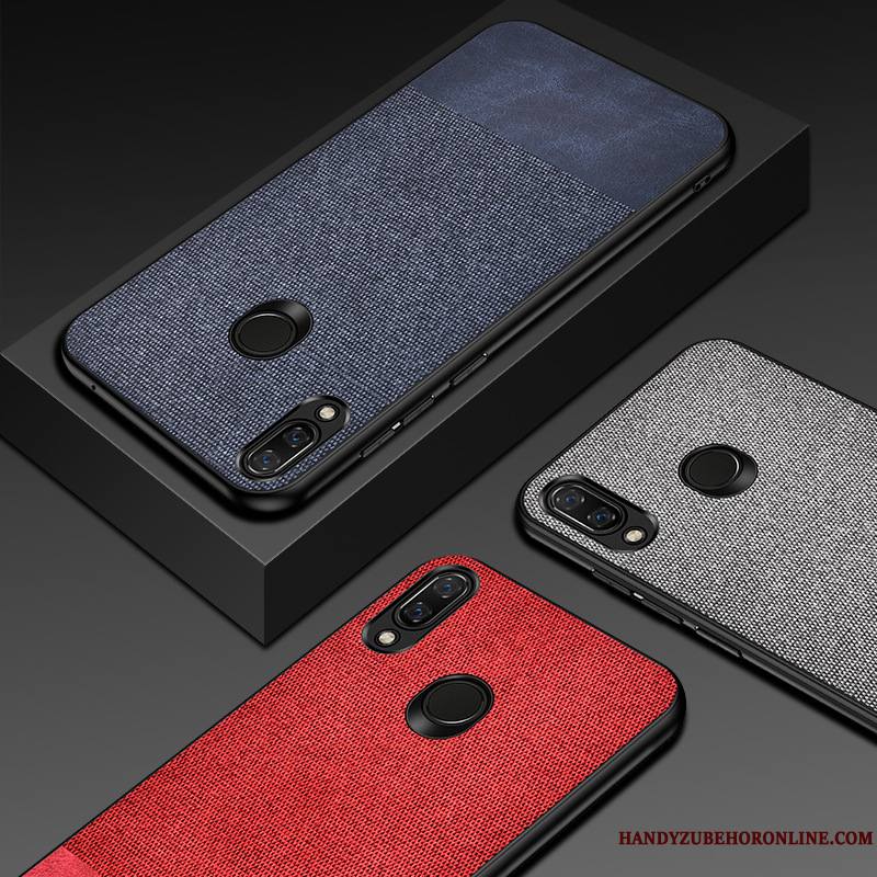 Huawei Y7 2019 Protection Modèle Fleurie Coque Difficile Fluide Doux De Téléphone Flanelle