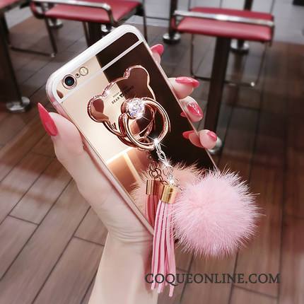 Lg G2 Coque De Téléphone À Franges Une Agrafe Or Rose Pompon Anneau Créatif