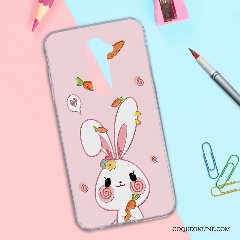 Lg G2 Incassable Coque Dessin Animé Charmant Rose Étui De Téléphone