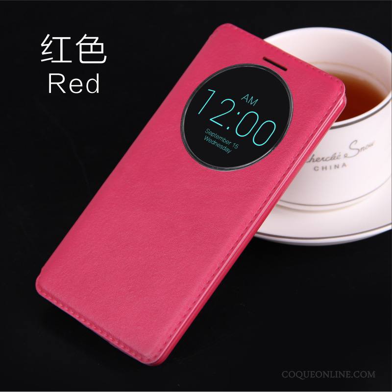 Lg G3 Dormance 3d Support Coque De Téléphone Housse Étui En Cuir Rouge