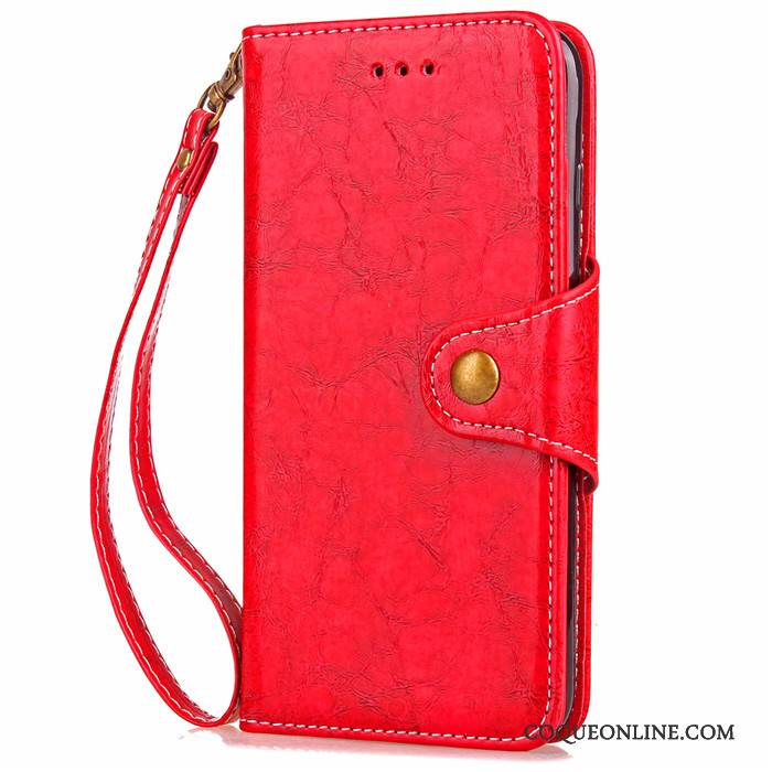 Lg G3 Étui En Cuir Téléphone Portable Coque Incassable Clamshell Silicone Rouge