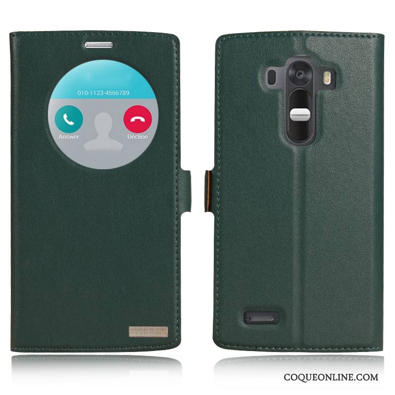 Lg G4 Vert Foncé Étui En Cuir Téléphone Portable Protection Coque De Téléphone Cuir Véritable