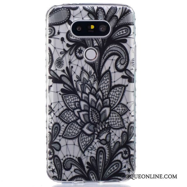 Lg G5 Silicone Incassable Étui Coque De Téléphone Dessin Animé Tendance Noir