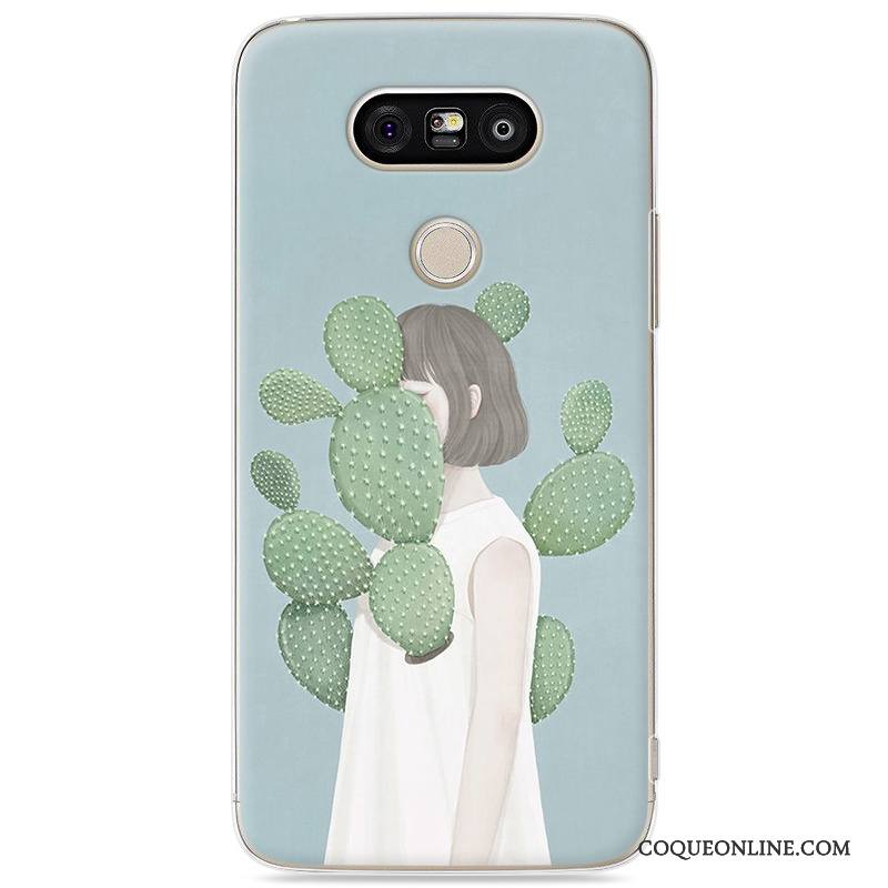 Lg G5 Étui Incassable Coque Téléphone Portable De Téléphone Art Bleu