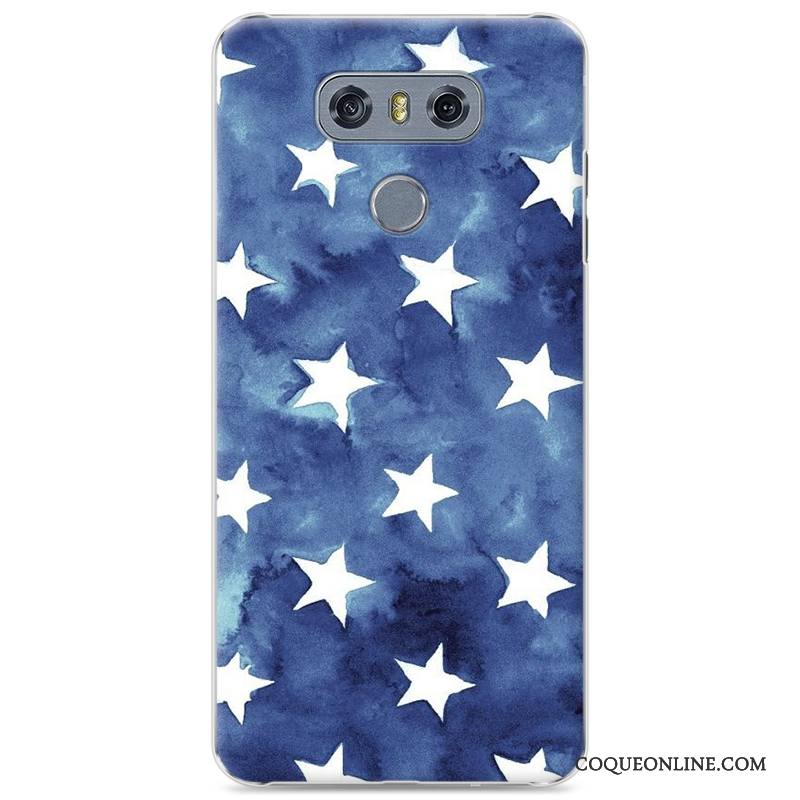 Lg G6 Charmant Peinture Multicolore Coque De Téléphone Dessin Animé Bleu Incassable