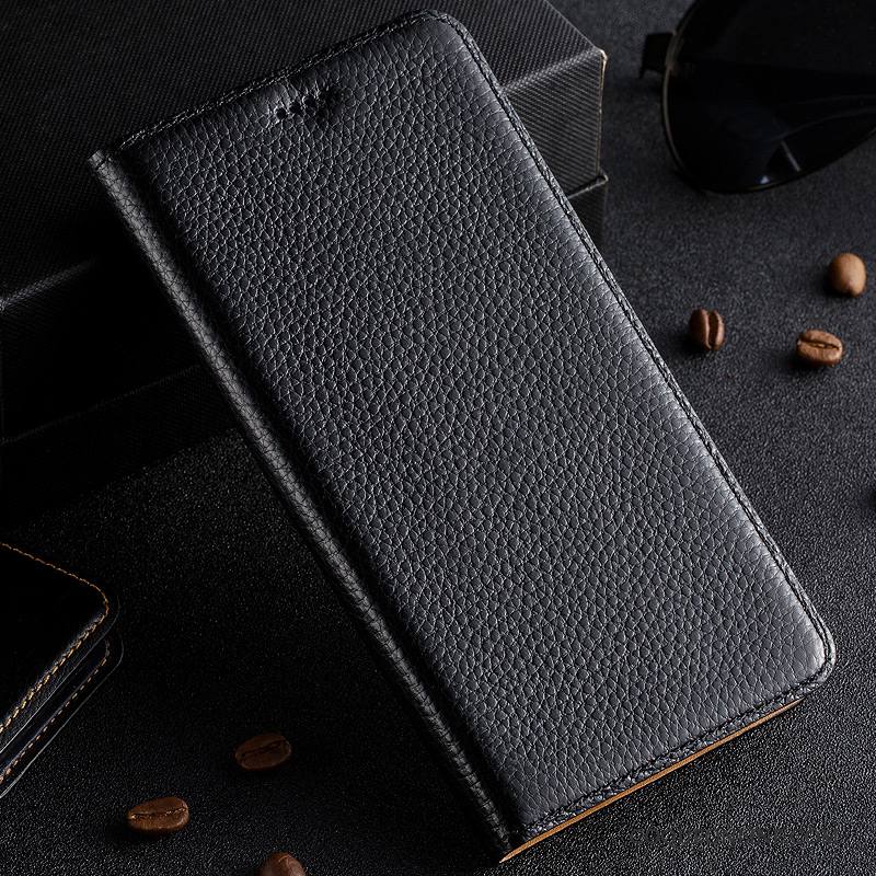 Lg G6 Cuir Véritable Étui Litchi Housse Protection Coque De Téléphone Étui En Cuir