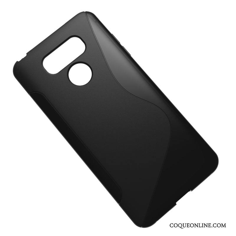 Lg G6 Téléphone Portable Coque Étui Noir Protection Fluide Doux Antidérapant