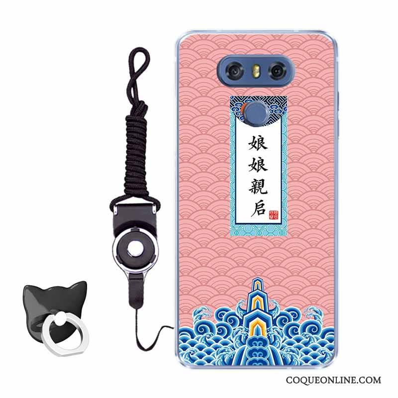 Lg G6 Téléphone Portable Silicone Étui Rose Incassable Fluide Doux Coque