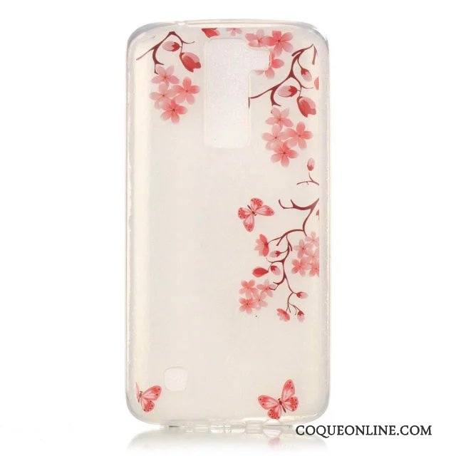 Lg K10 Coque Rose Silicone Étui Créatif Tout Compris De Téléphone