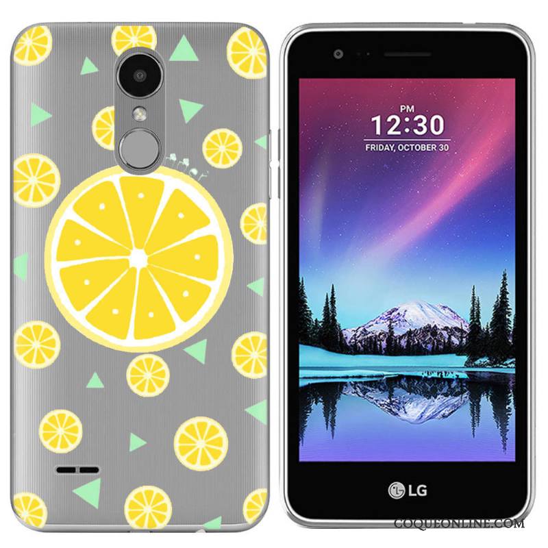 Lg K4 2017 Fruit Jaune Étui Coque De Téléphone Fluide Doux Nouveau En Silicone