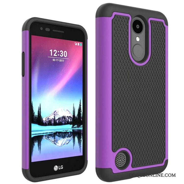 Lg K4 2017 Étui Modèle Fleurie Coque De Téléphone Protection Téléphone Portable Incassable Violet