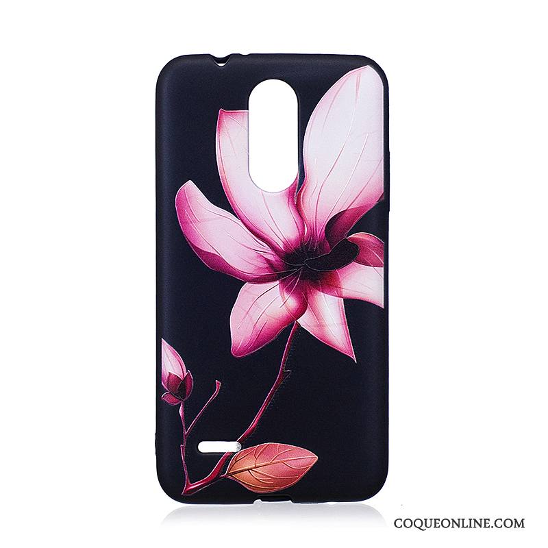 Lg K8 2017 Fluide Doux Étui Coque De Téléphone Tendance Noir Protection Peinture